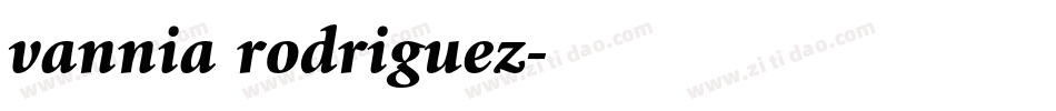 vannia rodriguez字体转换